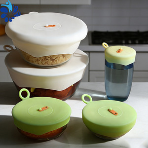 ชุดฝาปิดซิลิโคนสำหรับเก็บอาหาร Jiasile 3 ชิ้น แบบหนีบ ปิดผนึกแน่นสนิท สำหรับภาชนะครัวทรงกลม - Product Image 1