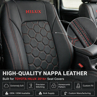 Housses de siège auto en cuir NAPA sur mesure, luxe et douceur, pour TOYOTA HILUX, protection de siège auto de haute qualité, directement de l'usine, ensemble complet