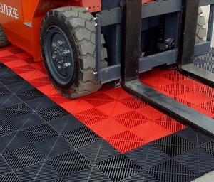 PP <b>Plastic</b> Interlocking Floor Tiles for Indoor/Outdoor Use Garage 4S Shop Click Installation with Edging Accessories - Product Image 2