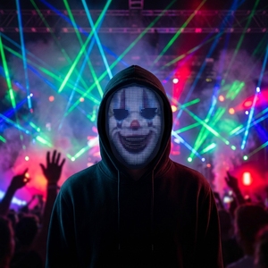 Masques de fête <span class=keywords><strong>LED</strong></span> rechargeables, écologiques, à motifs animaliers, couvrant tout le visage, programmables et lumineux pour Halloween - Product Image 1