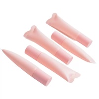 Tubes de brillant à lèvres à tête en cristal rose nu de luxe emballage de brillant à lèvres en plastique personnalisable conteneur de baume à lèvres écran à vis cosmétique
