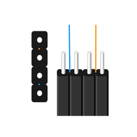 Kabel Komunikasi Tipe Bow Duplex 4 Kawat Baja G652D/G657A SX DX untuk Telekomunikasi