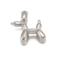 Acier inoxydable DIY Bijoux PVD Or Plaque Ballon Chien Charme Pendentif Debout Petit Chiot Pendentif Bijoux