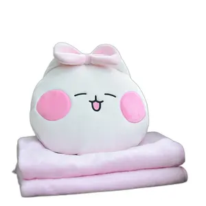 ICARER FAMILY Plush Toys Stuffed Animal Blankets Lovely Plush Doll Toy Blanket Pillow Office Sofa Use