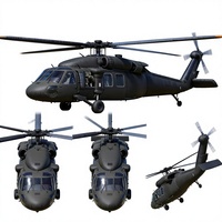 Modèle de Hélicoptère Gonflable Personnalisé Airbuilder pour Simulation Publicitaire, Cible Attrape-ennemis