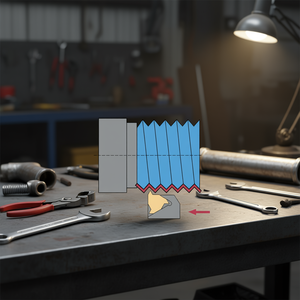 Herramienta de roscado externo Fervi para fijación de tornillos, 120 mm de longitud, con vástago hexagonal para reparación de metales y restauración de roscas - Product Image 3