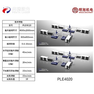 Ligne de traitement des métaux légère à chargement et déchargement automatisés Bentech Laser PLE3015 PLE4020 - Product Image 3