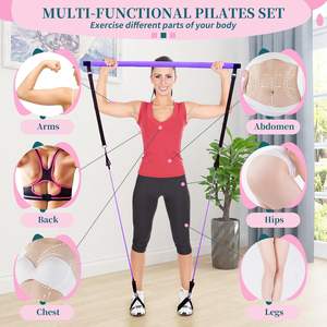 Barra de Yoga Ajustable con Bandas de Resistencia, Equipo de Ejercicio para Piernas y Cintura, Venta Caliente - Product Image 2