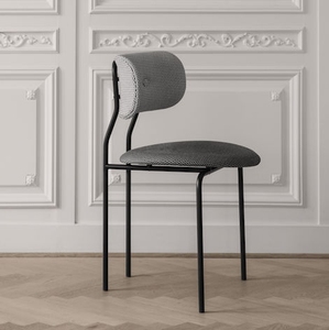 Venta al por mayor de comedor moderno diseñador danés tapizado Hotel restaurante marco de Metal Coco Silla de comedor - Product Image 6