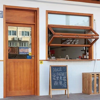 Ventana Plegable de Aleación de Aluminio Hecha a Medida de Larga Duración con Bordes Sellados y Mosquitera para Panadería, Bar o Servicio de Comida para Llevar