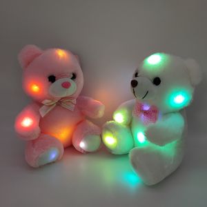 Kreativer 22CM Leuchtender LED Valentinstag Teddybär Plüschtier Buntes Glühendes Kuscheltier - Product Image 3