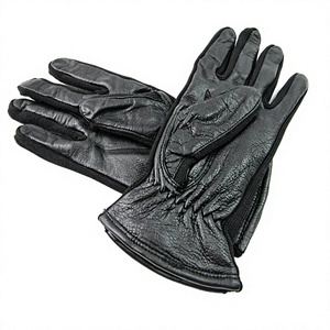 Gants de moto en cuir de chèvre, longueur poignet, design sportif, respirants, non doublés, pour le cyclisme et les activités de plein air - Product Image 5