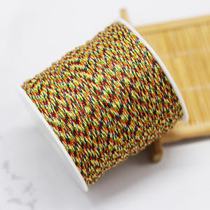 2022 filo di giada A100m B 60m C 30m D 20m braccialetto di corda intrecciata a mano a cinque colori filo d'oro multicolore nodo cinese - Product Image 5