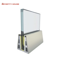 Balustrades et rampes en verre avec profilés en U en aluminium sur mesure, prix usine Prettyhouse, pour escaliers et maisons