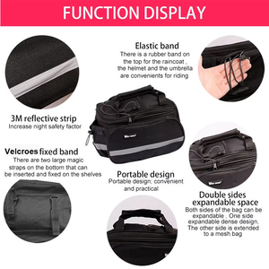 Bolsa de Bicicleta Multifuncional Expandible de 20L, 3 en 1, con Tira Reflectante - Product Image 2