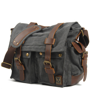Nouveau design <span class=keywords><strong>de</strong></span> sac messager en toile personnalisé avec intercalaire pour ordinateur portable sac porte-documents sacs à bandoulière tendance unisexe - Product Image 5