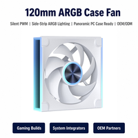 Ventilador de PC ARGB RGB PWM de 120 mm, 5 V, 3 pines, 12 V, bajo nivel de ruido, con rodamiento hidráulico, para juegos