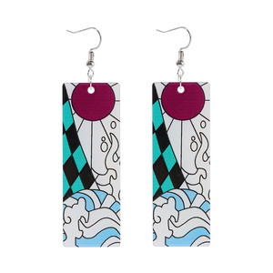 28 Nuevos Diseños de Alta Calidad, <span class=keywords><strong>Pendientes</strong></span> de Gancho y Clip Rectangulares con Diseño de Anime DS <span class=keywords><strong>Tanjiro</strong></span> Nezuko, Regalos de Moda - Product Image 2