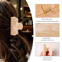 Nouvel Arrivage Pince à Cheveux Style Coréen à Motif Marbré Dégradé, Accessoire pour Chignon Arrière de Tête pour Femme, Logo Personnalisé