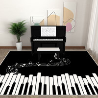 Soundproof Rug, Anti-slip Washable Stain Resistant Floor Mat for Piano Room Drum Kit Music Studio Decor