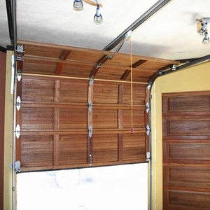 Cadre noir moderne et verre coloré, porte de <span class=keywords><strong>garage</strong></span> de voiture en <span class=keywords><strong>bois</strong></span> massif surélevé avec télécommande roulante - Product Image 6