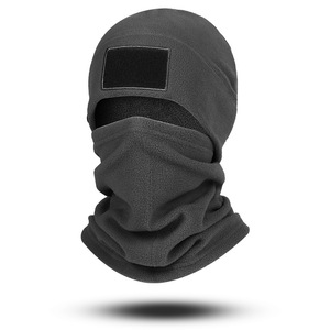 Fleece Hat Winter Windproof Warm Face Mask Outdoor Skiing Cycling Neck Warmer Men's Velcro Headgear - Product Image 5