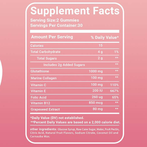 Extracto de hierbas naturales belleza dietética piel colágeno caramelo gomitas autobronceadoras y activador de bronceado - Product Image 5