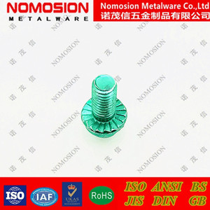 Green Grounding Screw M4 M5 M6 M8 M10 Hex Flat Head With Slotted Drive For Electrical Equipment - Product Image 3