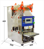Machine à sceller les gobelets à boba manuelle JU China, machine à sceller 4 gobelets pour les gobelets à lait de gelée, scelleuse de plateau