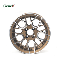 Rueda de Repuesto para Carro de Golf Genek de 14 Pulgadas, Nueva, de Aleación de Aluminio Forjado de Alta Resistencia, con Diseño Multirradio y Neumático Radial