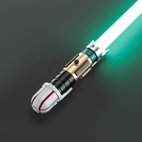 Pedang Cahaya Nexussabers Star Wars Sooth Swing Terinspirasi oleh Grogu, Pegangan Paduan Logam, Pedang Cahaya dengan Efek Suara, Dapat Diisi Ulang