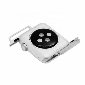 Connecteur adaptateur métallique à bande de boucle en nylon de conception monobloc pour Apple Watch <span class=keywords><strong>3</strong></span>/4/5/6/7/8/9/10/SE/SE2/Ultra - Product Image 2