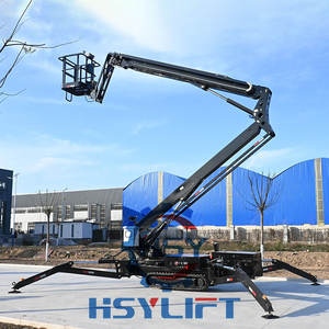 20 मीटर 230 किलोग्राम स्पष्ट कॉम्पैक्ट आदमी लिफ्ट, ट्रैक पर स्व-चालित क्रॉलर स्पाइडर बूम लिफ्ट - Product Image 2