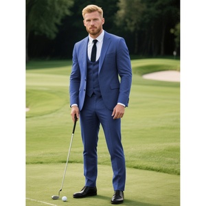 Costume chic pour homme 3 pièces, coupe ajustée, design élégant, parfait pour les galas et les conférences, costumes pour homme de haute qualité - Product Image 1