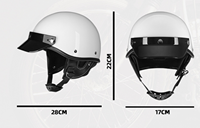 Casque de moto demi-Face équivalent au casque Vega double miroirs avec visière intérieure