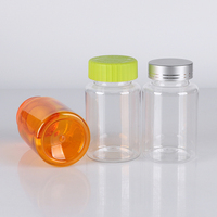Flacons d'emballage vides en plastique PET recyclé pour pilules et vitamines, multi-capacités, avec bouchon à clapet sécurité enfant, cylindres de 120 cc