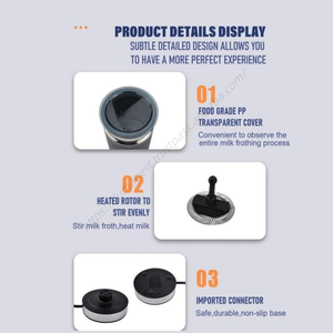 Máquina Espumadora de Leche Profesional Ecológica al por Mayor, Vaporizador Frío/Caliente y Herramientas para Café/Té, Olla Espumadora Automática - Product Image 3