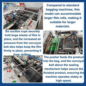 Máquina Automática para Embolsar Carpetas y Cuadernos A4, Máquina de Embolsado y Sellado al Vacío de Alta Velocidad con Succión de Película, Modelo W350F - Product Image 3