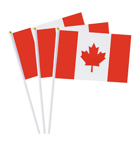 Banderas Canadienses Personalizadas de Todos los Países, Mini Banderas de Mano con Asta para Decoración - Product Image 1