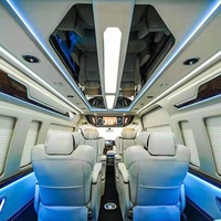 DJCN Mise à niveau Design de luxe de haute qualité Décoration intérieure Lumières de plafond LED en acier + ABS pour décorations de voiture Toyota Hiace