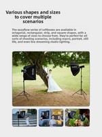 Godox Eazy Flow Softbox à Montage Rapide avec Grille Multi-formes, Modificateur de Lumière Portable Pliant Rapidement pour Studio Photo et Vidéo