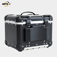 Boîte arrière de moto en alliage d'aluminium personnalisable 42L, OEM ODM, couleur de coque personnalisée, logo personnalisé, commande minimale faible prise en charge