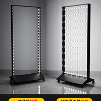 Lumière portable rectangulaire à double face à LED mobile, sans cadre, en acier, étanche, haute luminosité, 5000 lumens, pour extérieur/intérieur