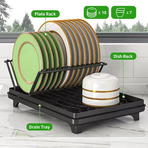 שכבה אחת נירוסטה צלחת מנקז מטבח משטח משטח אנטי חלודה-חיסכון צלחת ייבוש - Product Image 5