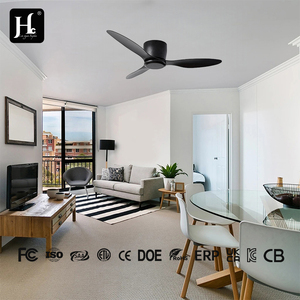 Ventilateur de plafond à LED intégré de 42 pouces avec télécommande, corps de lampe en fer noir et blanc, sans lampe - Product Image 3