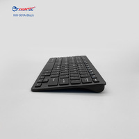 Stok Tersedia BT-001A Keyboard USB Nirkabel 2.4G Ukuran Mini 60% Baru Warna Hitam Penuh Tombol Scissor Tata Letak Inggris Kotak Coklat Polos
