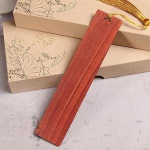 Customized Handmade Natural Wood Rectangular <b>Bookmark</b> with Colorful Tassel Polished Blank for DIY Laser Engraving Gift - Product Image 4