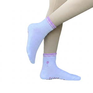 White Ankle <b>Socks</b> With Red Trim Breathable Knitted <b>Running</b> <b>Socks</b> For Adults Summer Wear - Product Image 2