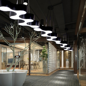 Alien LED Pendel leuchte Kronleuchter 60cm 90cm 24W 36W Restaurant Hotel Kreative Pendel leuchte Office Gym Library LED Decken leuchte - Product Image 5