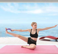 Cincin Peregangan Yoga Pilates Lingkaran Ajaib untuk Latihan di Dalam Ruangan, Meredakan Nyeri Punggung dan Otot Kaki, Aksesori